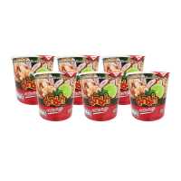 Mama Cup Instant Noodle Tom yum Kung 42 g x 6.มาม่าคัพ บะหมี่กึ่งสำเร็จรูป รสต้มยำกุ้ง 42 กรัม x 6 ถ้วย