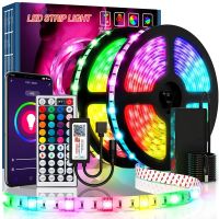 5M/10M/20M LED Strip Lights RGB 5050 DC12V Bluetooth Remote Control Flexible Tape TV Backlight Room Home Decoration Luces Led