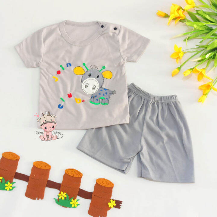 cleine tadita setelan baju bayi tanpa lengan murah warna random obralan