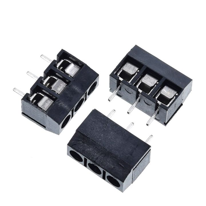 10PCS KF301- 3 P สกรู5.0มม. Terminal Block 3 Pin Spliceable Pcb Terminal Block Connector สีดำสีแดงและสีฟ้า