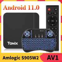 สมาร์ททีวีกล่อง11 Tanix W2 Amlogic S905W2 11.0กล่องสมาร์ททีวี H.265 AV1 Dual Wifi HDR 10 + ชุด2GB16GB Top Box 4G64G Uso70d