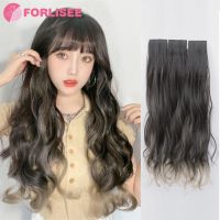 FORLISEE Three Piece Wig With Large Wavy Curly Hair And Increased Volume In Fluffy