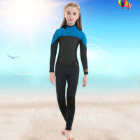 Children Diving Surfing Suit Long-Sleeved Snorkeling Surfing Swimsuit UV Protection with Zipper Water Sports Equipment