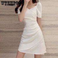 【CC】 Irregular Womens Clothing  Temperament Waist Above Knee Length Dresses