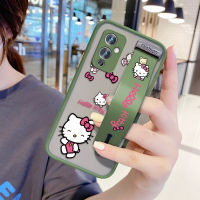 UCUC เคสโทรศัพท์เคสสำหรับ OnePlus 9น่ารัก Hello Kitty ที่คลุมรูปแมว (สายรัดข้อมือ) กันกระแทก Frosted ฝาหลังเลนส์โทรศัพท์กรณีปลอก OnePlus9