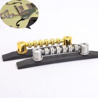 1 Set Gretsch Style Stainless Steel Space Control Adjustable Roller Bridge With Ebony Base Guitar Bass Accessories