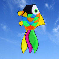 Free shipping large fish windsock kite outdoor fun toys flying nylon rainbow kites for s koi fish kite dacron decorate