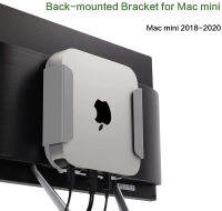 กลับติดตั้งยึดสำหรับ Apple Mac Mini 2018-2020คอมพิวเตอร์สก์ท็อปด้านล่างผู้ถืออุปกรณ์เสริมประหยัดพื้นที่ชั้นเก็บยืน