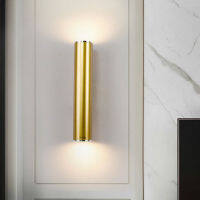 ทองท่อโคมไฟติดผนังหลอดแสงตกแต่งบ้านห้องน้ำห้องนอนโคมไฟผนัง Sconces ที่ทันสมัยนำแสงกระจกลอฟท์อุตสาหกรรมโคมไฟ