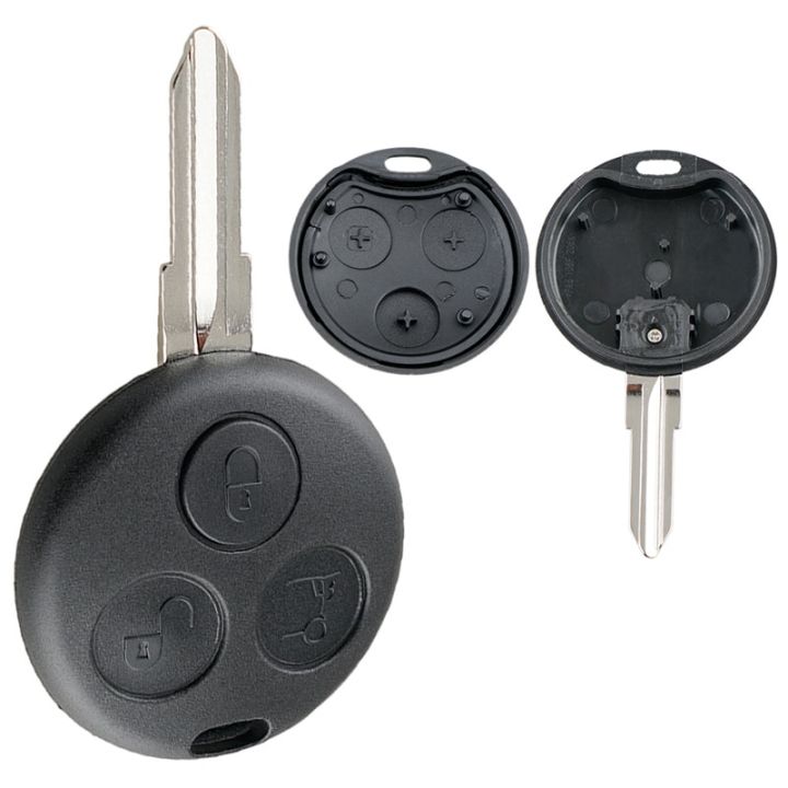 อะไหล่รถยนต์ซองใส่กุญแจ3ปุ่ม-kunci-remote-mobil-เคสซองใส่กุญแจเหมาะสำหรับ-mercedes-benz-smart-451-2007-2013