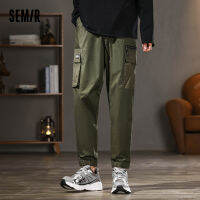 Semir Overalls ผู้ชาย2022ฤดูใบไม้ผลิผู้ชายหลวม Jogging กางเกงกีฬา Beam Leg กางเกงลำลอง Elastic Black