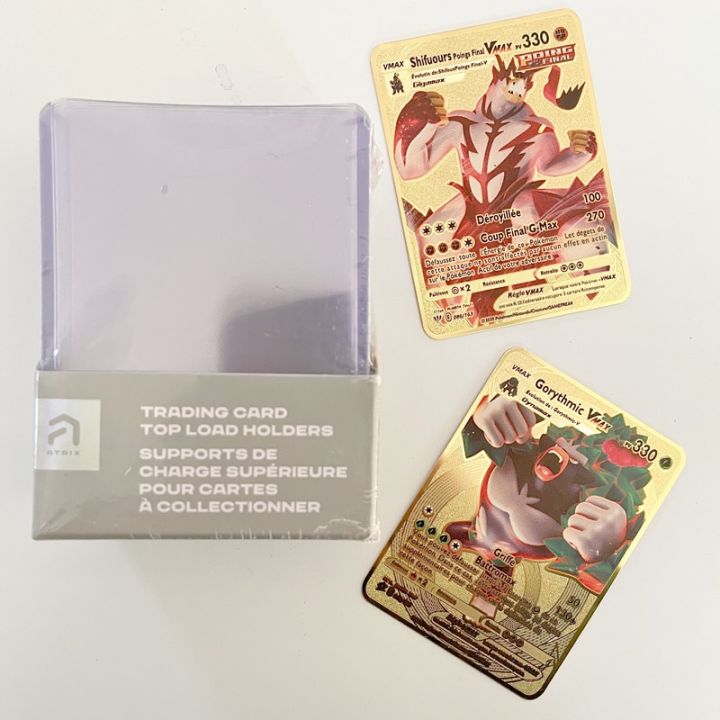 การ์ดโลหะ-pokemon-มังกรพ่นไฟทอง-vmax-การสะสมบัตรการ์ดเกมของขวัญการสะสมบัตรของขวัญสำหรับเกมบัตรเด็ก
