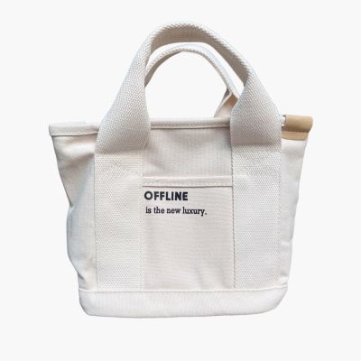 OFFLINE Bucket bag Size 26x21x13cm กระเป๋าผ้าแคนวาส