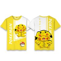 2023 NEWNew Pokemon Pikachu ฤดูร้อนเสื้อยืดชายหญิงเสื้อยืด3d พิมพ์ Snorlax Tshirt เด็ก Aldult อะนิเมะแขนสั้น Casual Tee