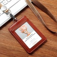 Super Quality Genuine Leather Business ID Card Holder Badge License With Lanyard Multi-Color Options (Standard Size) Key Holders