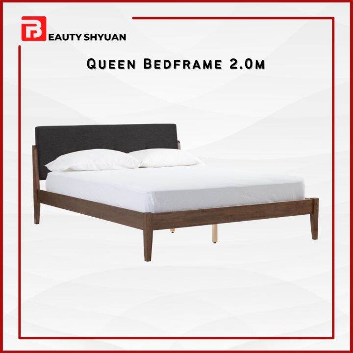 Tucker 215m Solid Wood Queen Bed Frame Queen Bedframe Katil Kayu Queen