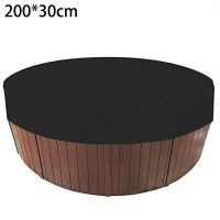 Black Bathtub Cover Round Anti-UV Protector Spa Hot Tub Dust Waterproof Covers Anti-UV Material Waterproof 900T Cloth garden