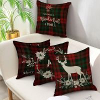 hot！【DT】▦  Nanacoba Cushion Cover and Classic Pillowcase Printed Wreath Throw Pillows