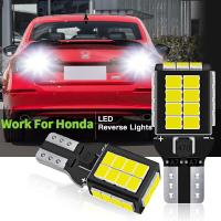 W16W โคมไฟสำรองรถยนต์หลอดไฟถอยหลัง LED T15 2ชิ้นสำหรับ Honda Ord Civic CRV HRV Fit/Jazz CRZ ข้อมูลเชิงลึก Pilot Ridgeline โอดิสซี