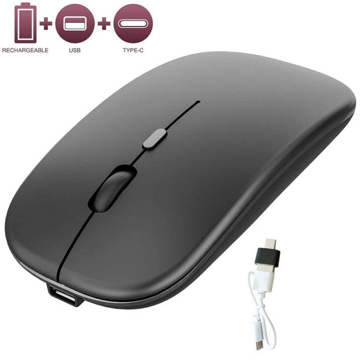 wireless-mouse-rechargable-2-4g-ultra-silent-optical-mouse-with-usb-and-type-c-receiver-for-laptop-macbook-black