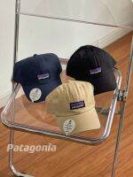 Patagonia PATA Bata P-6ป้ายกำกับคลาสสิกขนาดเล็กกลางแจ้งชายคาโค้ง Topi Mahkota ต่ำลิ้นเป็ดหมวกเบสบอลใหม่