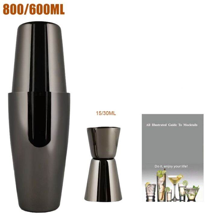 TEAVAS Barkeeper-Set – 25 Teile Edelstahl Cocktail-Kit Mit Shaker, Sieb & Bambus-Ständer
