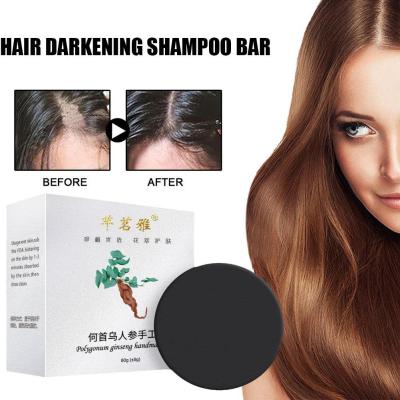 Hair Darkening Shampoo Bar Oil Control Polygonum Multiflorum Hair Shampoo Soap V5C5