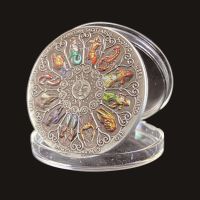 【YD】 Constellation Colorful Souvenir Coins 40x3mm Non-Currency