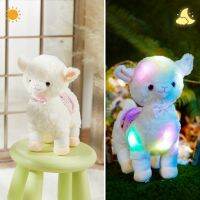 35ซม. ดนตรี Alpaca ของขวัญของเล่นตุ๊กตาโยนหมอน LED Light Luminous ของเล่นตุ๊กตาสัตว์สำหรับหญิง Home Decor Festival