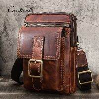 ►ↂ  Vegetable Leather Men Crossbody Shoulder for Male Multifunctional Bolsa