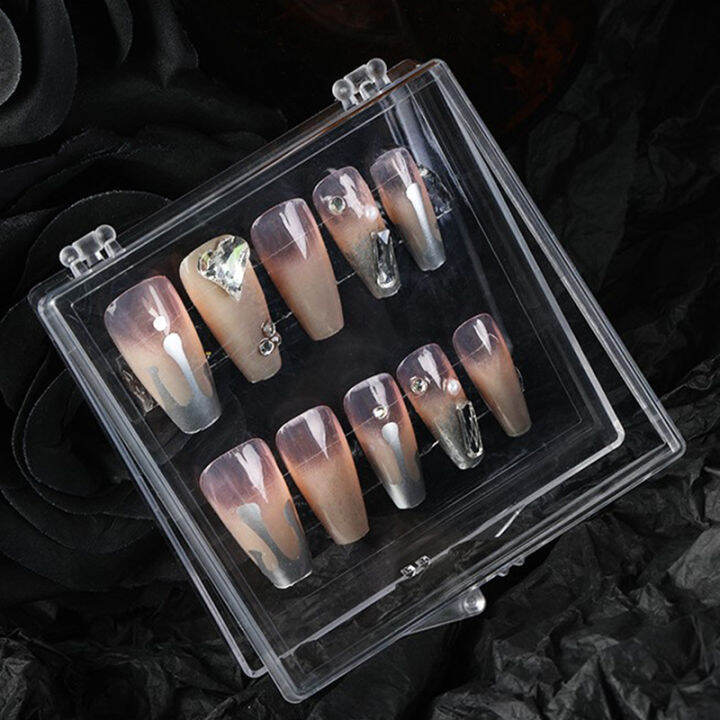 lowest-price-mh-1pc-nail-art-french-false-nail-tips-box-rhinestone-เครื่องประดับลูกปัดแสดงการจัดเก็บกรณี-organizer-ภาชนะทำเล็บเครื่องมือ