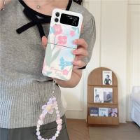 [COD] Ins style literary flower ZFlip4 folding screen protective is suitable for Z Flip3 soft shell