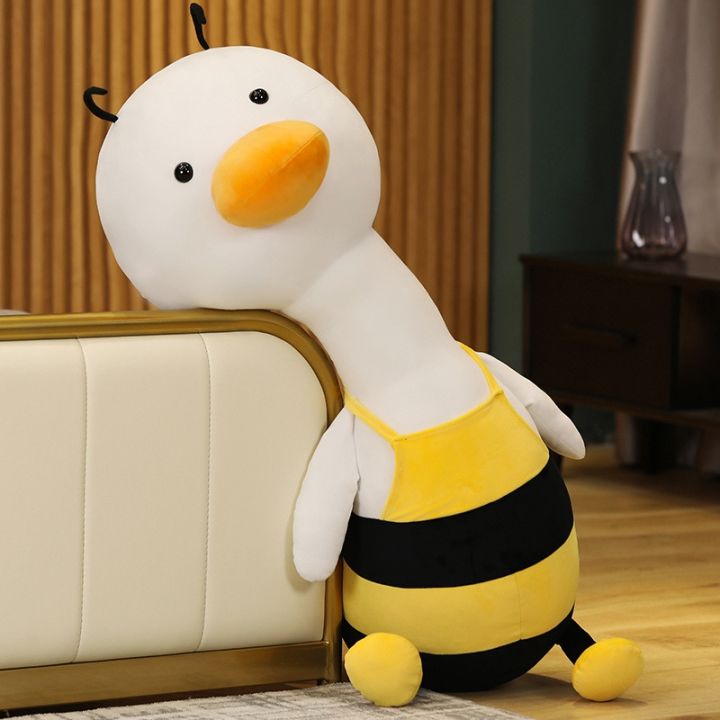 jh-cute-bee-duck-pillow-plush-toy-bed-sleeping-clip-leg-doll-birthday-gift-batch