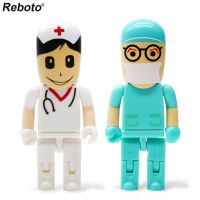 Mini Doctor Nurse USB Flash Drive Cartoon Dentist Medical Workers Cute Pendrive 16GB 32GB 64GB Pen Drive U Disk Cel USB Stick