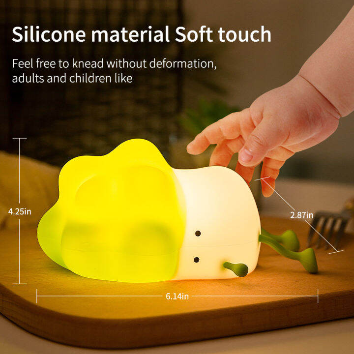 กะหล่ำปลีน่ารัก-led-night-light-touch-sensor-timing-โคมไฟของขวัญเด็กหน้าแรกโต๊ะข้างเตียงห้องนอนตกแต่งซิลิโคน-night-lamp