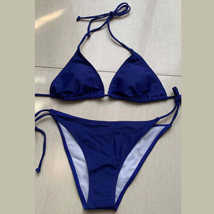 two-piece-bikini-set-ชุดว่ายน้ำผู้หญิงเเฟชั่นสองชิ้น-ชุดว่ายน้ำราคาถูก-บิกินี่เดินชายหาด