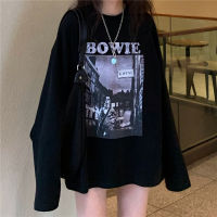 Autumn Womens Sweatshirts Japanese Harajuku Ulzzang Vintage Loose Print Top Female Vintage Gothic Ladies Hoodie Y2K Rock Style