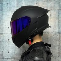 Motorcycle helmet  double lens helmet  big tail  motorcycle racing helmet  running helmet  men and women M-3XL