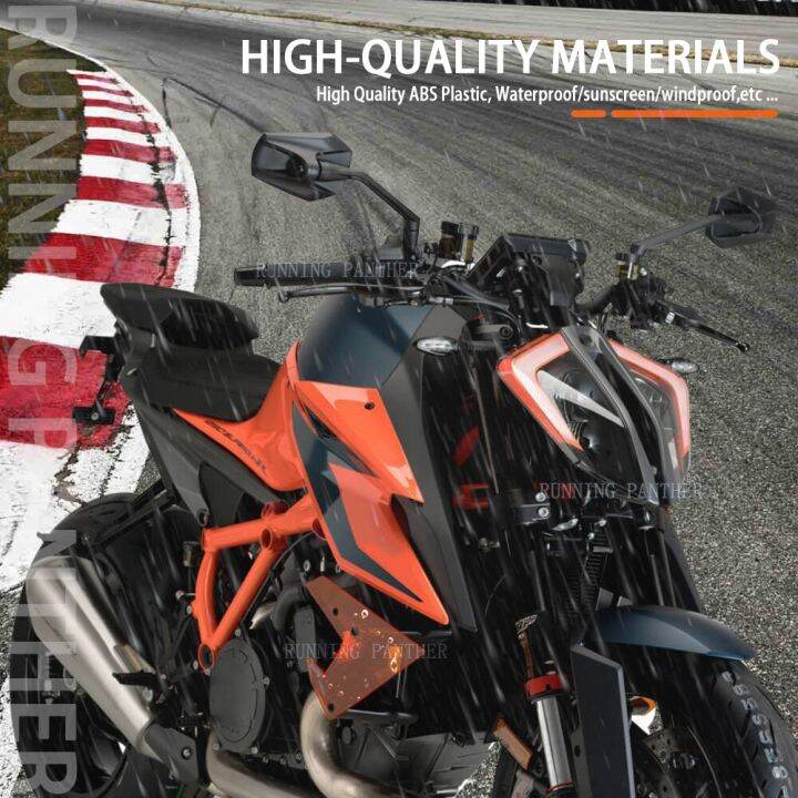 ใหม่สำหรับ1290-superduke-r-2020ที่ปิดแผงชิ้นส่วนรถจักรยานยนต์2021ด้านข้างสปอยเลอร์เปลือยกายแบบคงที่-winglet-fairing-wing-deflectors