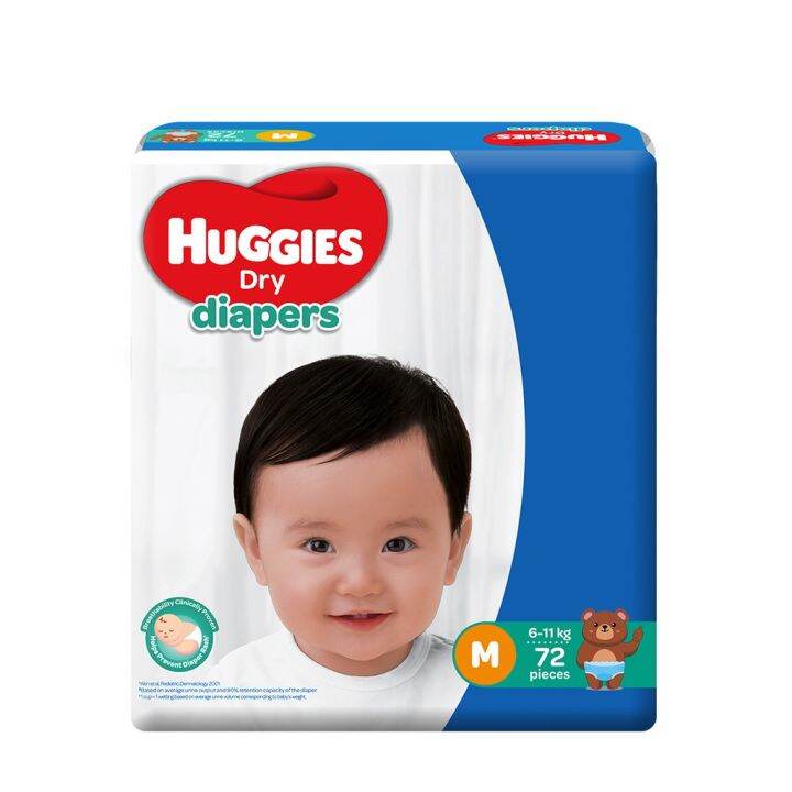 Huggies Dry Diapers Medium 72 Pieces Lazada PH