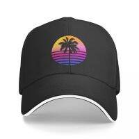 SXID Retro 80s Sunset Palm Tree Aesthetic Cap Baseball Cap icon fashion men hat Womens