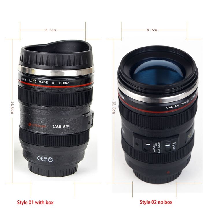 high-end-cups-สแตนเลสกล้อง-ef24-105mm-กาแฟเลนส์แก้วสีขาวสีดำแก้วกาแฟสร้างสรรค์ของขวัญถ้วยกาแฟ-canecas-tazas-vaso-caf