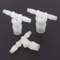 5pcs/lot 6mm To 4-20mm PP Reducing Tee Connectors Aquarium Tank Pagoda Hose Joints Air Pump Aerator Drip Irrigation Fittings Watering Systems  Garden