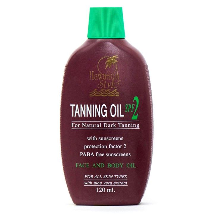 HAWAIIAN STYLE TANNING OIL SPF2 ฮาวายเอียน สไตล์ แทนนิ่ง ออย น้ำมันทากันแดด  120ml. | Lazada.co.th