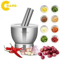 Bộ Chày Cối Inox 304 Nguyên Khối Có Nắp Đậy, Cối Dã Đồ Kèm Chày Giup Dã Cực Nhuyễn Mịn Cho Gia Đình - Không Han Gỉ