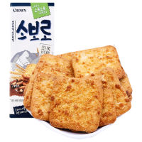 บิสกิตนำเข้าจากเกาหลี韩国进口扁桃仁酥脆饼干60g小包装休闲食品充饥零食