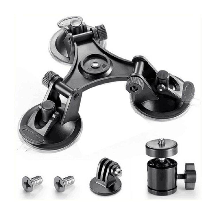 car-holder-triple-vacuum-suction-cup-mount-for-pocket-camera-stabilizer-accessory-with-expansion-adapter