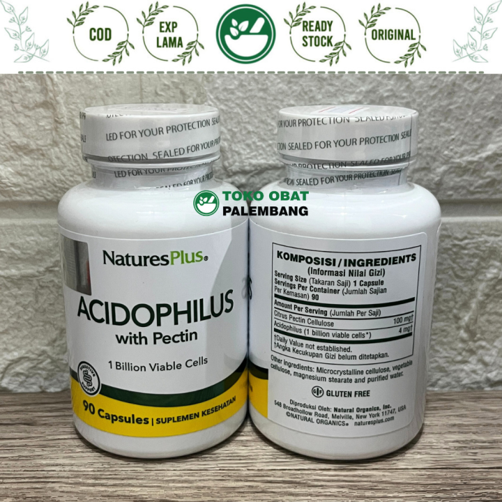 NATURES PLUS ACIDOPHILUS WITH PECTIN 90 KAPSUL NATURE PLUS ACIDOPILUS