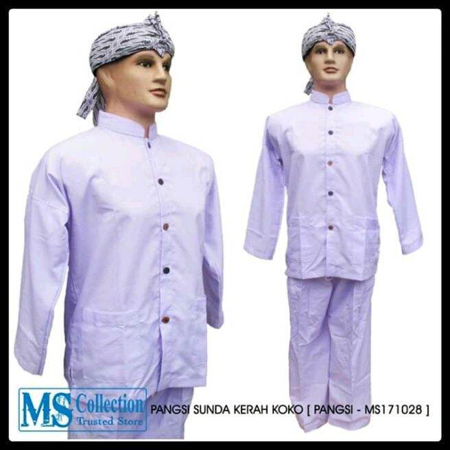 baju pangsi kerah koko putih polos | Lazada Indonesia