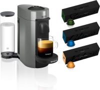 เครื่องชงกาแฟและเครื่องชงกาแฟเอสเพรสโซโดย Delonghi พร้อมกาแฟแพ็ควาไรตี้เวอร์ทูไลน์รวมเครื่องทำฟองนมชงเย็น Coff